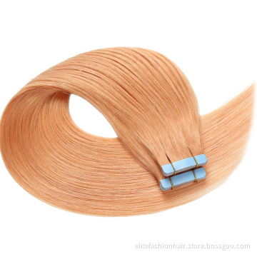 Hot sells straight colored remy human hair extension double drawn Tape-in Hair extension for woman tape weft hair extensions